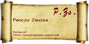 Penczu Zsuzsa névjegykártya